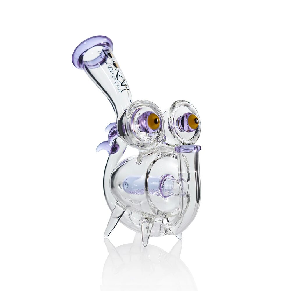 Lookah (Dab Rig) 8″ Mini Percolator WALL-E Glass Water Pipe (WPC2029) - Purple