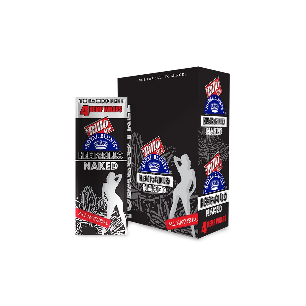 Royal Blunts Hemparillo All Natural (4 Wraps) - Naked with packaging