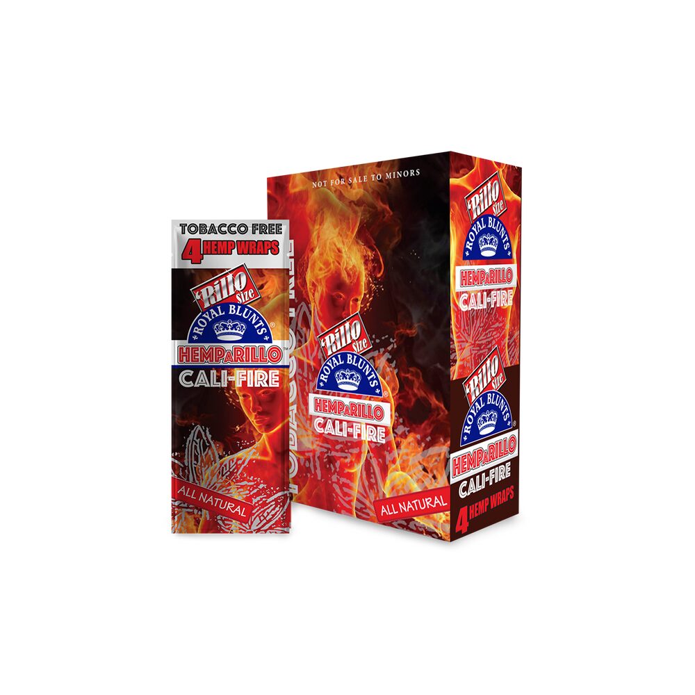 Royal Blunts Hemparillo All Natural (4 Wraps) - Cali-Fire with packaging