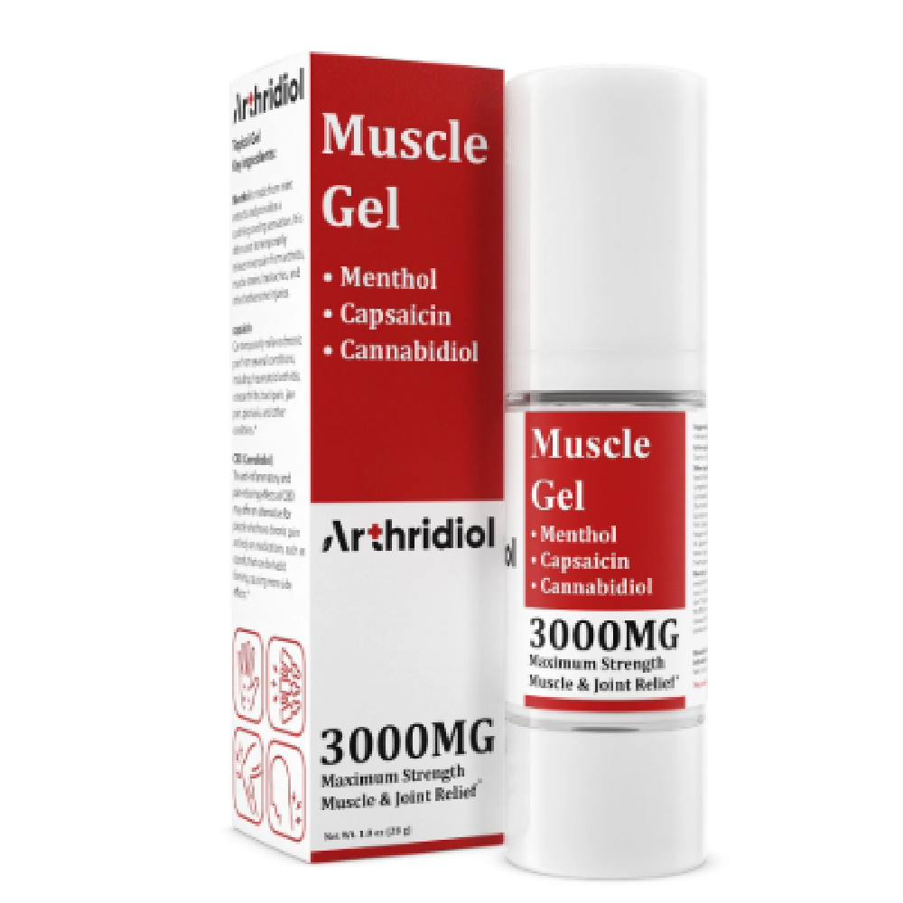 ERTH Arthridiol (3000mg 30mL) Muscle Gel - with packaging