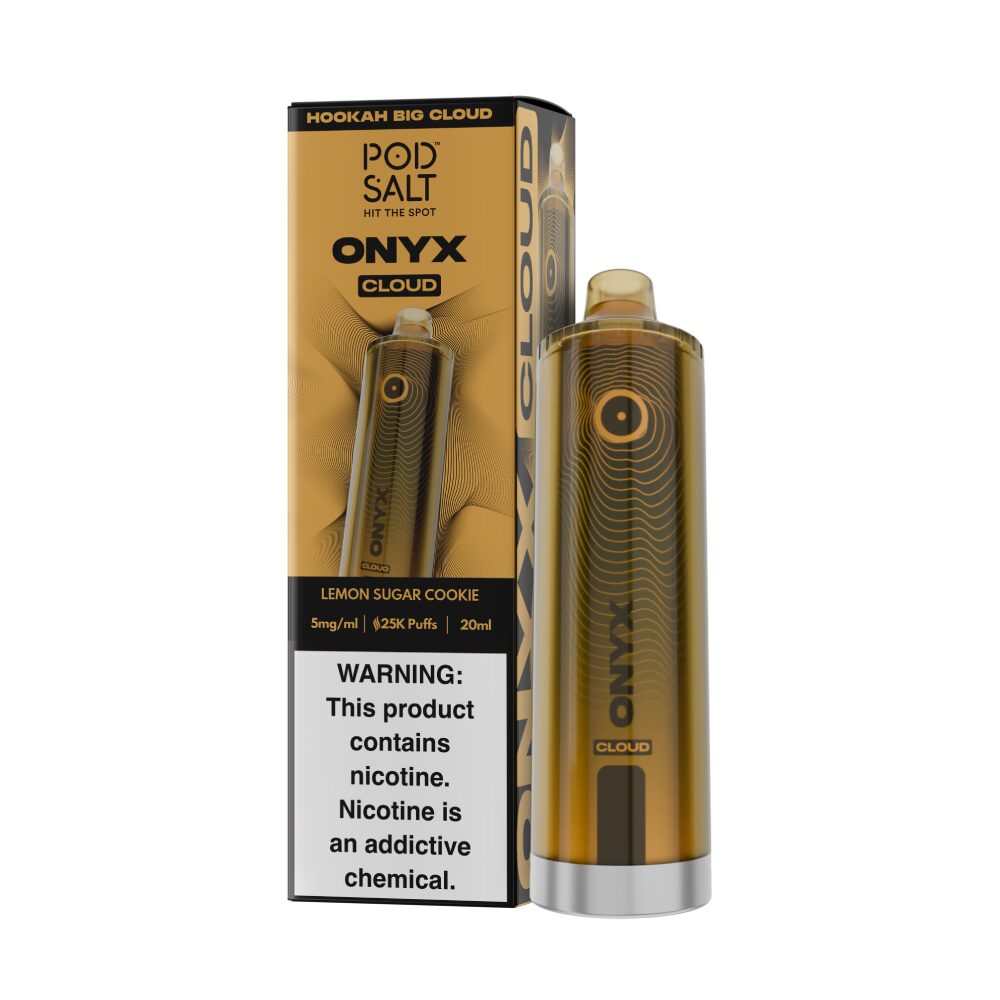 Onyx Cloud (Dispo) | (25000Puff) |(20mL) | MOQ 5 | Lemon Sugar Cookie with packaging
