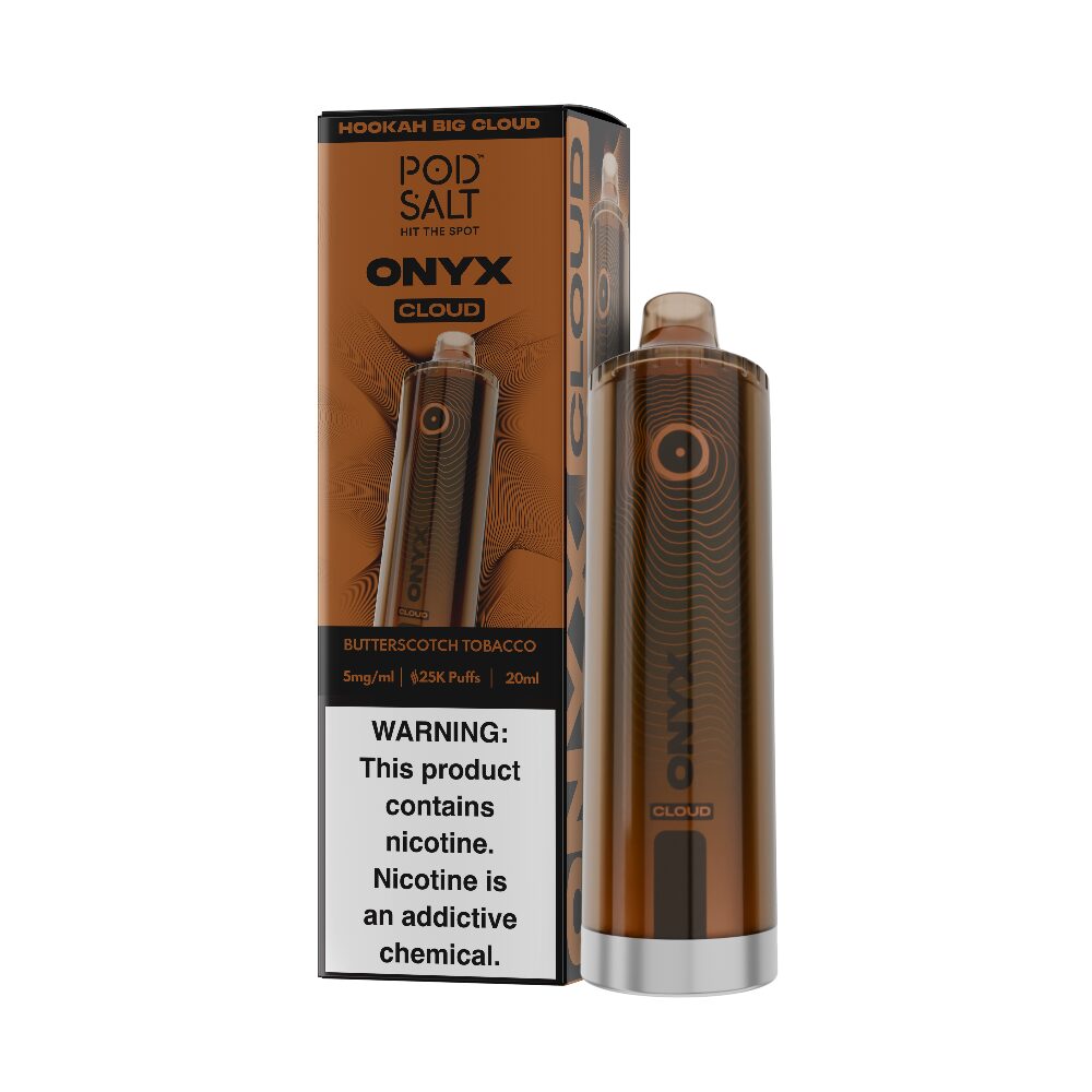 Onyx Cloud (Dispo) | (25000Puff) |(20mL) | MOQ 5 | Butterscotch Tobacco with packaging
