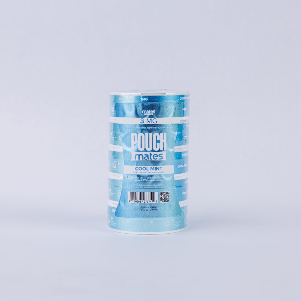 PouchMates (DSPLY 5pc)(Nic Pouch)(20ct Can) - Cool Mint