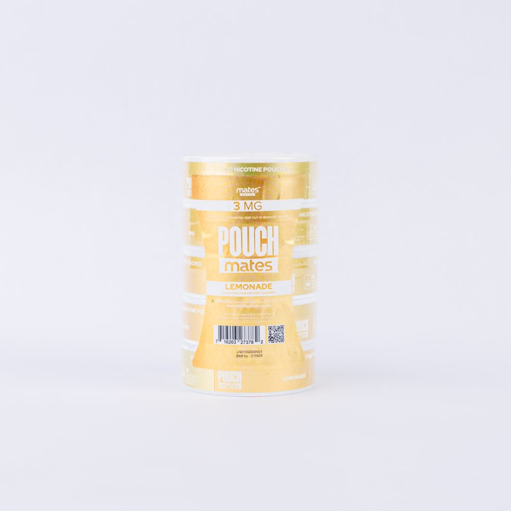 PouchMates (DSPLY 5pc)(Nic Pouch)(20ct Can) - Lemonade