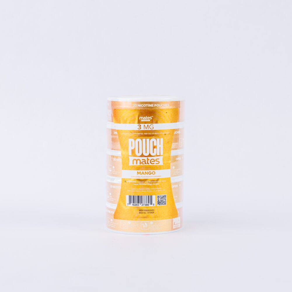 PouchMates (DSPLY 5pc)(Nic Pouch)(20ct Can) - Mango