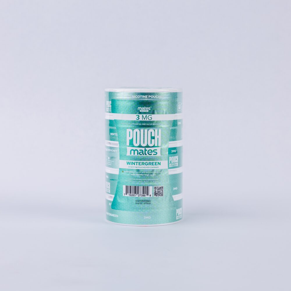 PouchMates (DSPLY 5pc)(Nic Pouch)(20ct Can) - Wintergreen
