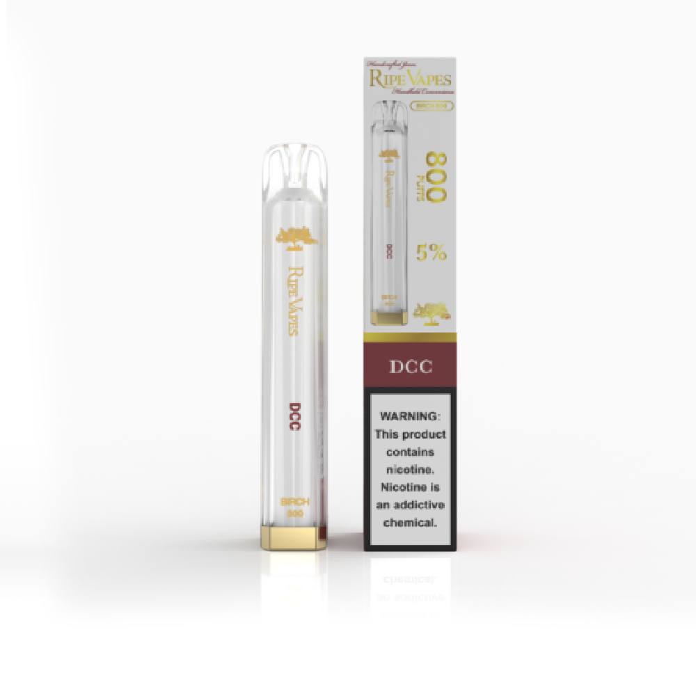 Ripe Vapes Birch | 800 Puffs Disposable | 2mL | 50mg | DCC with packaging