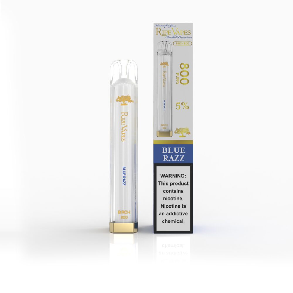 Ripe Vapes Birch | 800 Puffs Disposable | 2mL | 50mg | Blue Razz with packaging
