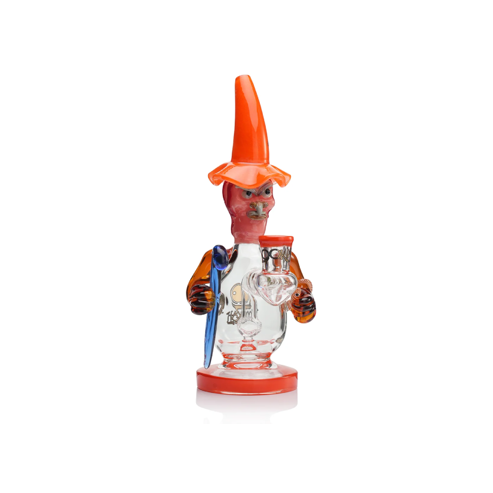 Lookah 12” Cool Mystic Wizard Dab Rig (WPC1220YL) - Orange