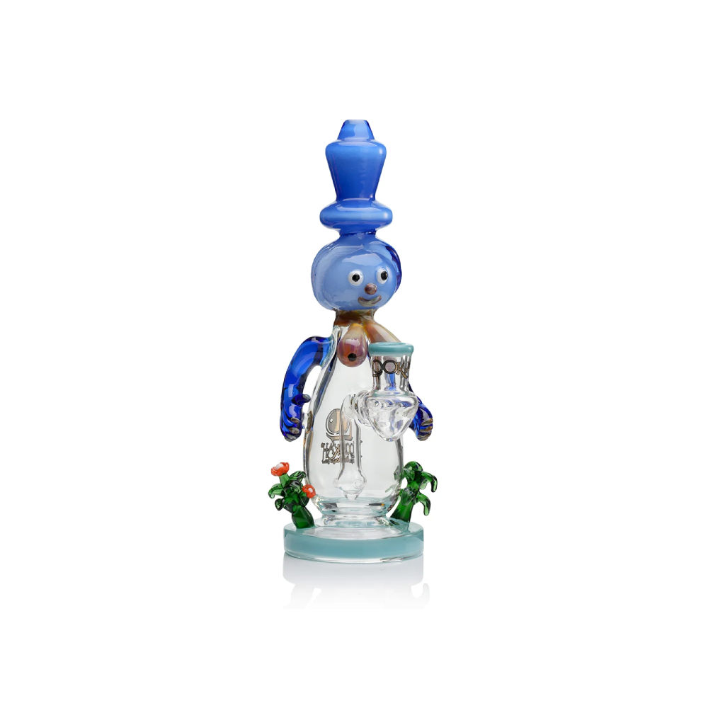 Lookah 12” Cute Garden Snowman Dab Rig (WPC1221WB) - Water Blue
