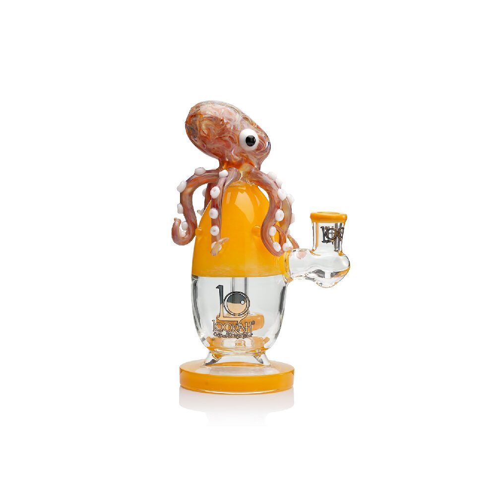 Lookah 10” Cute Unique Percolator Octopus Glass Bong (WPC1224YL) - Yellow