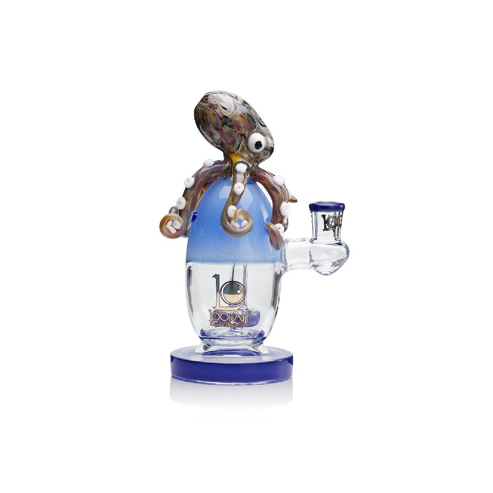 Lookah 10” Cute Unique Percolator Octopus Glass Bong (WPC1224YL) - Water Blue
