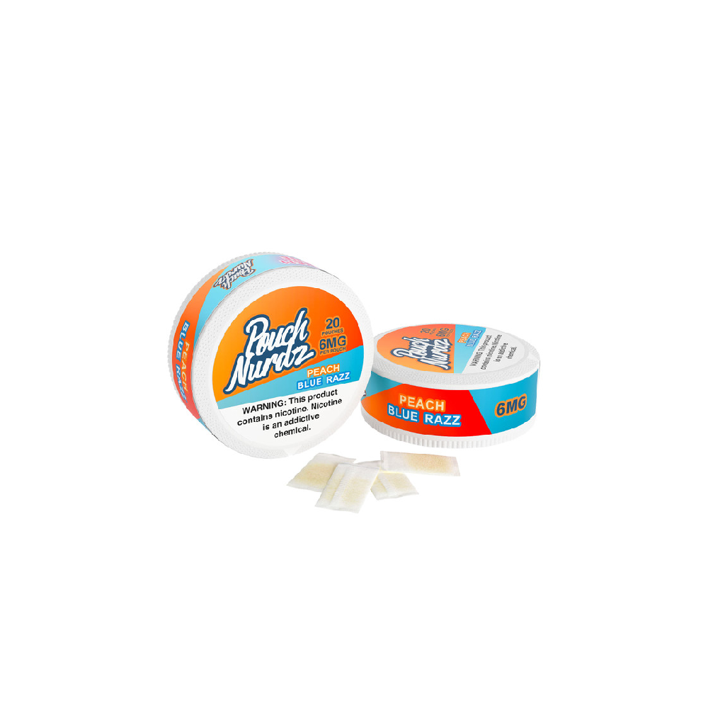 Pouch Nurdz Nicotine Pouch (20ct Can)(5pc Display) - Peach Blue Razz