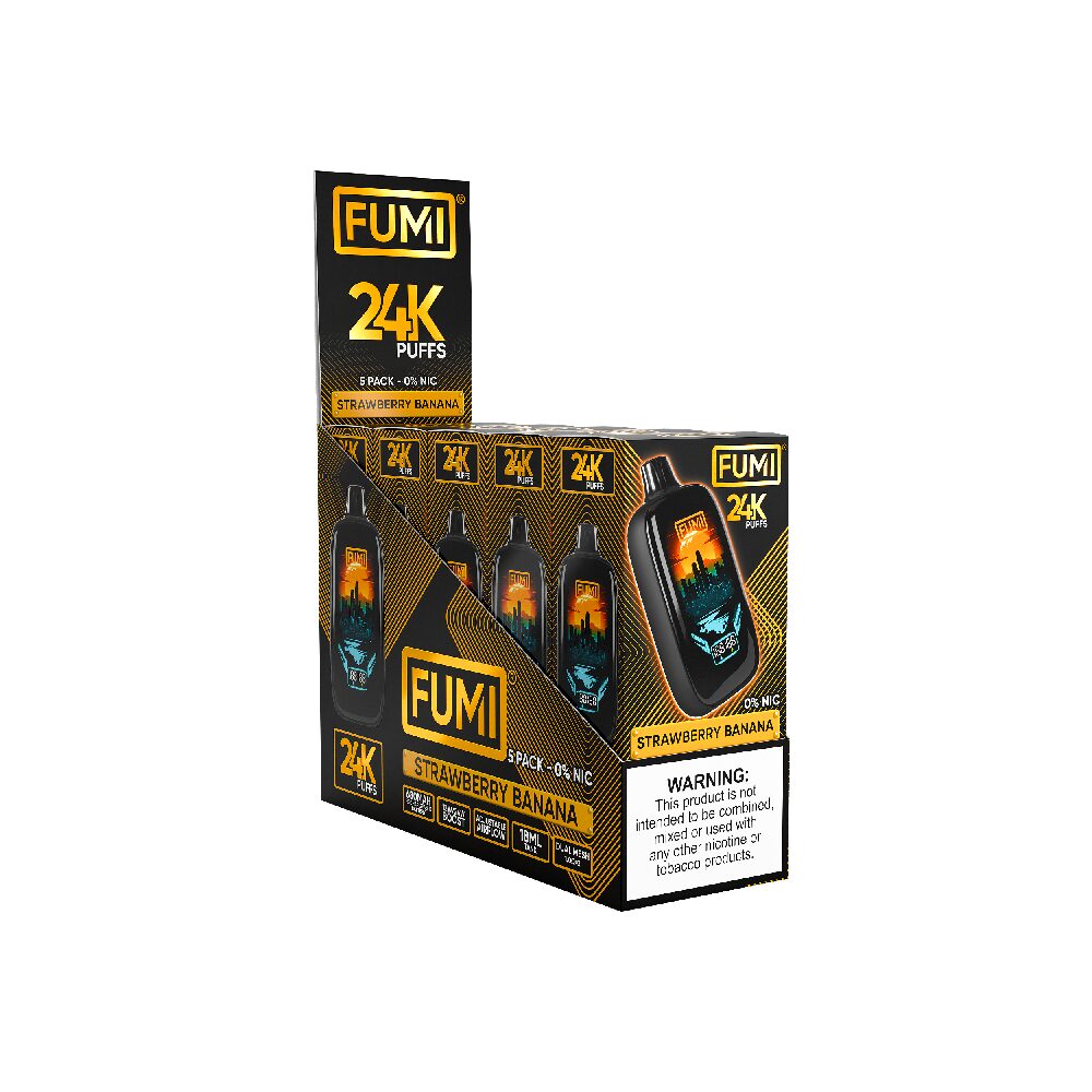 Fumi (Dispo) | (24000Puff) | (18mL) | MOQ 5 | Strawberry Banana with packaging