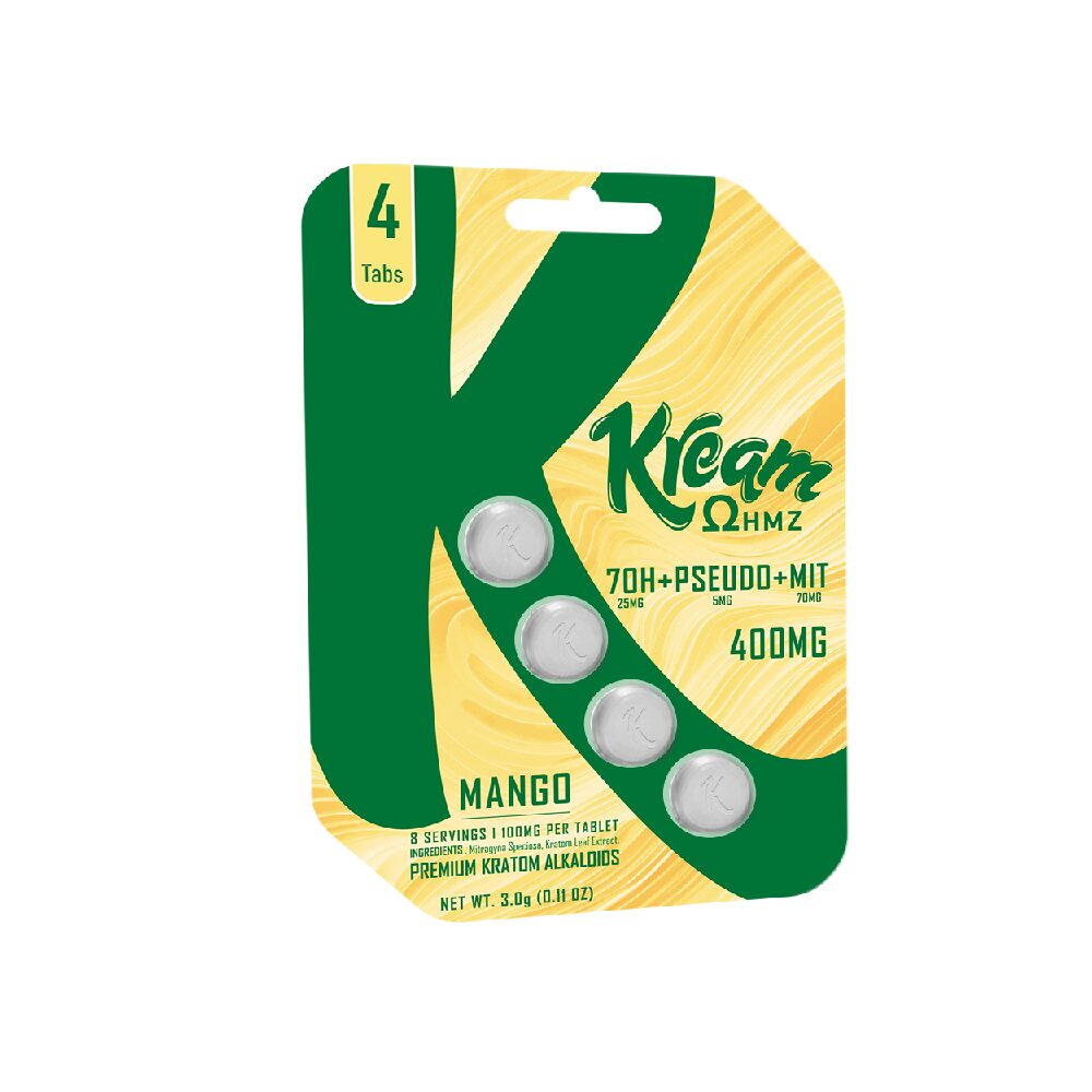 Kream (Kratom)(100mg 4ct tablets) 7-Hydroxy - Mango