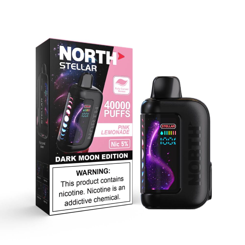 North Stellar (Dispo) | (40000Puff) |(20mL) | 50mg | Dark Moon Edition | Pink Lemonade with packaging