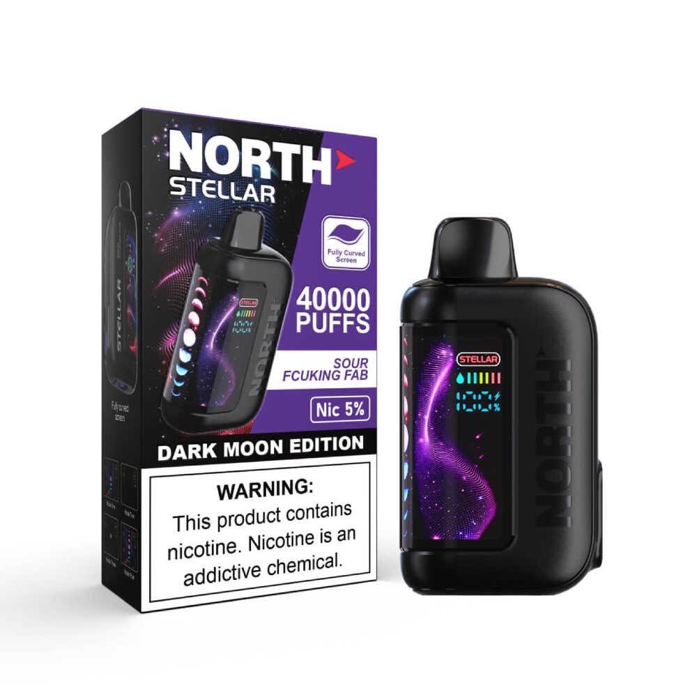 North Stellar (Dispo) | (40000Puff) |(20mL) | 50mg | Dark Moon Edition | Sour Fcuking Fab with packaging
