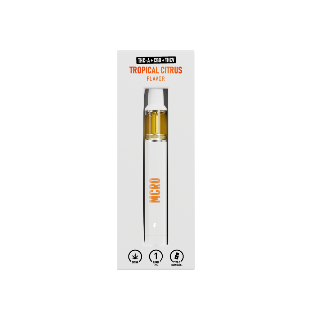 MCRO Pen (DispoDelta)(1g) THCA + CBD + THCV - Tropical Citrus (Sativa) 