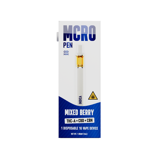 MCRO Pen (DispoDelta)(1g) THCA + CBD + CBN - Mixed Berry (Indica)