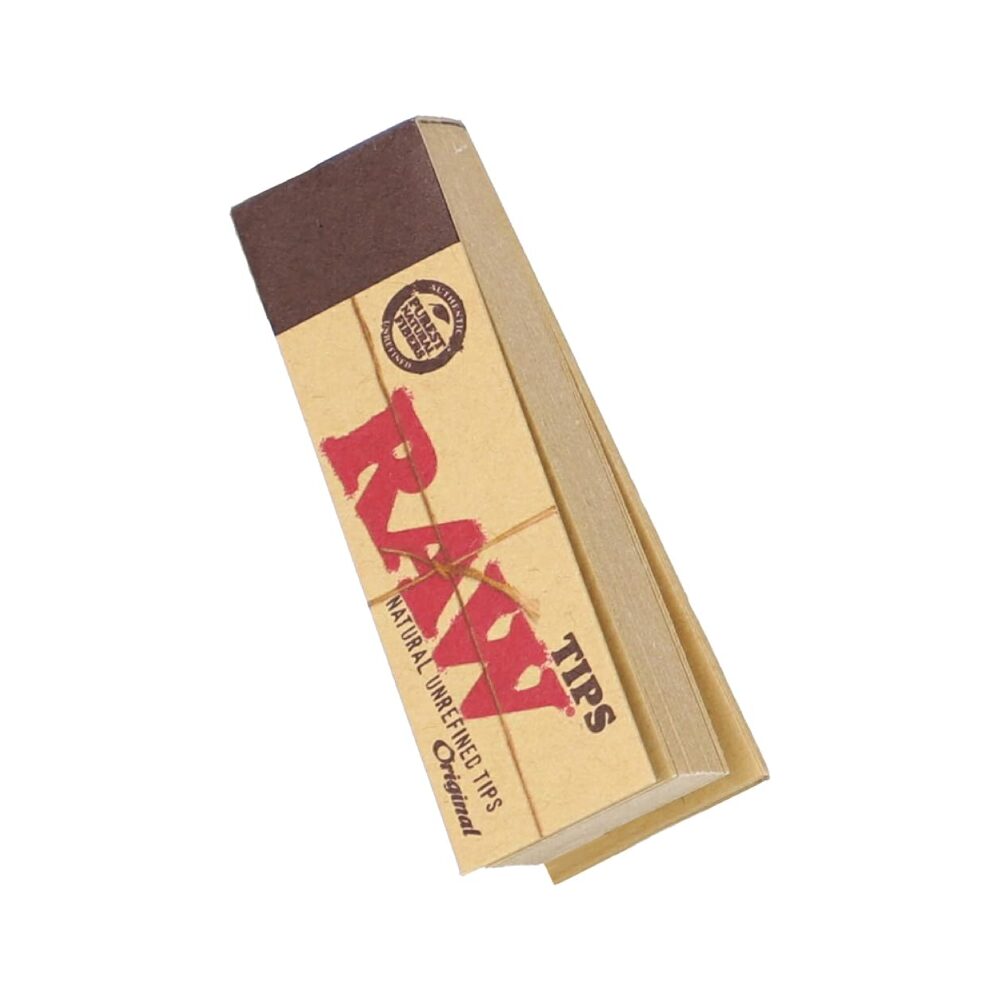 Raw* (DSPLY 50pc)(Rolling Tips)(50-Pack) - Perforated Wide Tips (SAS)