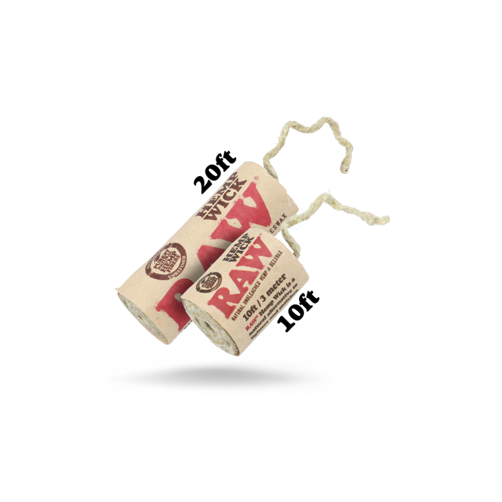 Raw* (DISPLY 40pc)(Hemp Wick)(10ft/3m) - Organic Hemp & Beeswax (SAS)