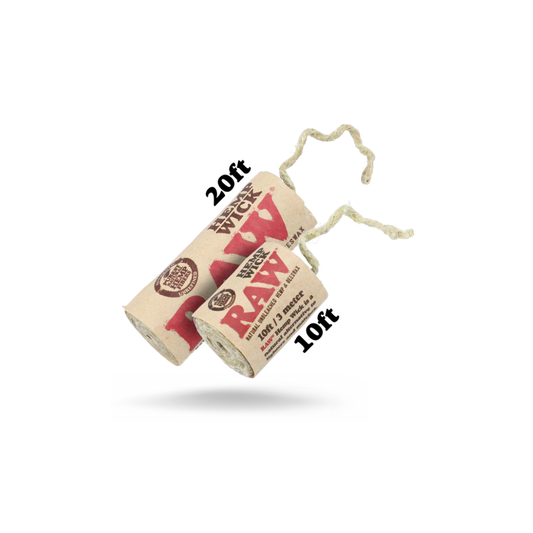Raw* (DISPLY 40pc)(Hemp Wick)(10ft/3m) - Organic Hemp & Beeswax (SAS)