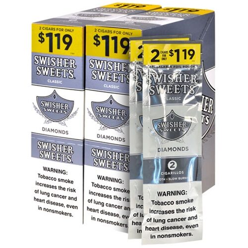 Swisher Sweets (DSPLY 15pc)(Cigar)(2-Pack) Classic - Diamonds (SAS) with packaging