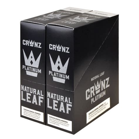 Crwnz (DSPLY 30pc)(Cigar)(2-Pack) Natural Leaf - Platinum (SAS)