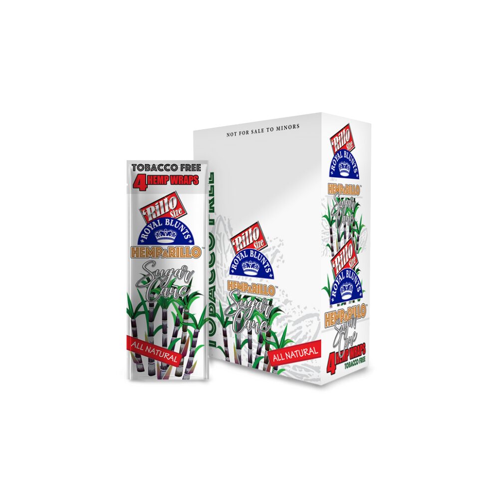 Royal Blunts Hemparillo All Natural (4 Wraps) - Sugar Cane with packaging