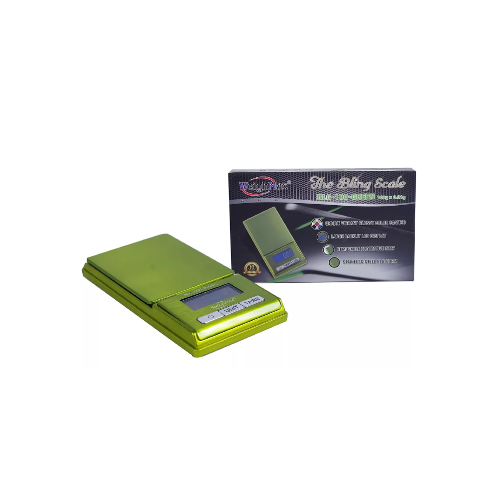 WeighMax (Scale) The Bling Scale BLG-100 - Green with packaging