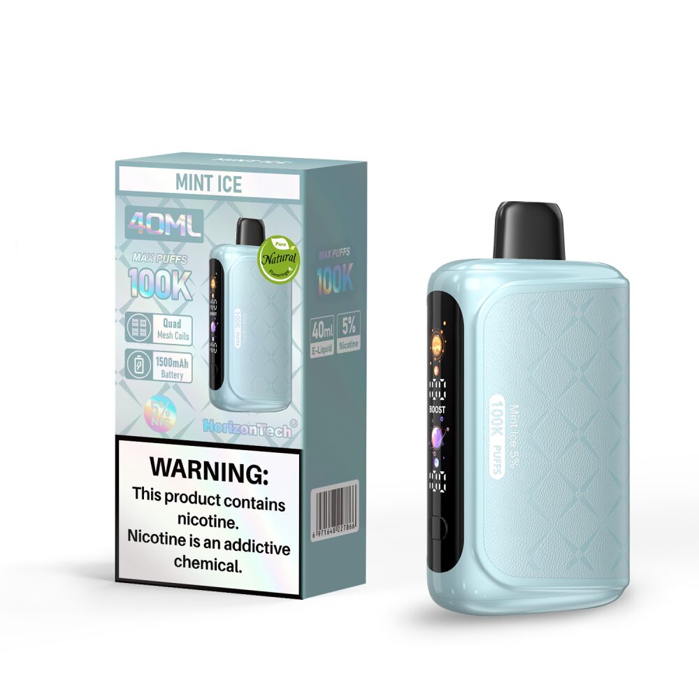 Horizon 100K (Dispo) | (100000Puff) |(40mL) | Mint Ice with packaging
