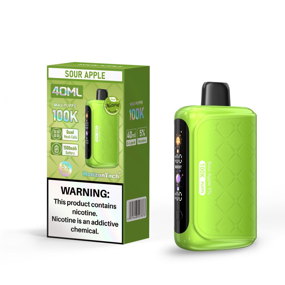 Horizon 100K (Dispo) | (100000Puff) |(40mL) | Sour Apple Ice with packaging