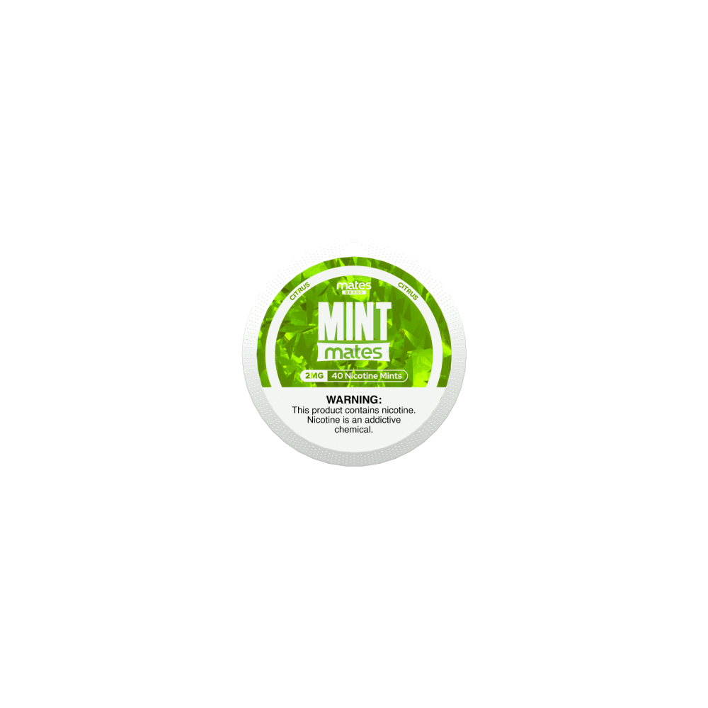 MintMates (DSPLY 5pc)(Nic Mints)(40ct Can)(SAS) - Citrus