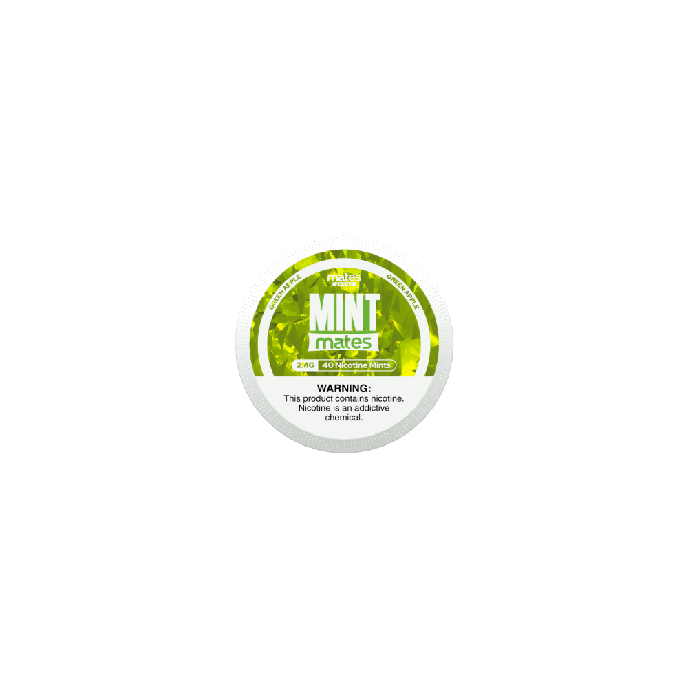 MintMates (DSPLY 5pc)(Nic Mints)(40ct Can)(SAS) - Green Apple