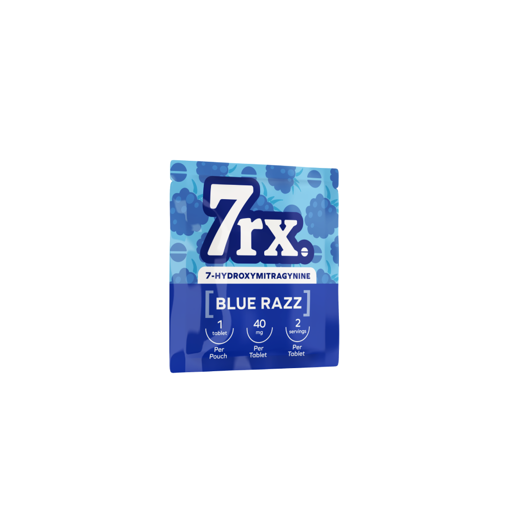 7RX Tablets (DSPLY 25pc)(Kratom)(40mg 1ct tablet)(SAS) - Blue Razz
