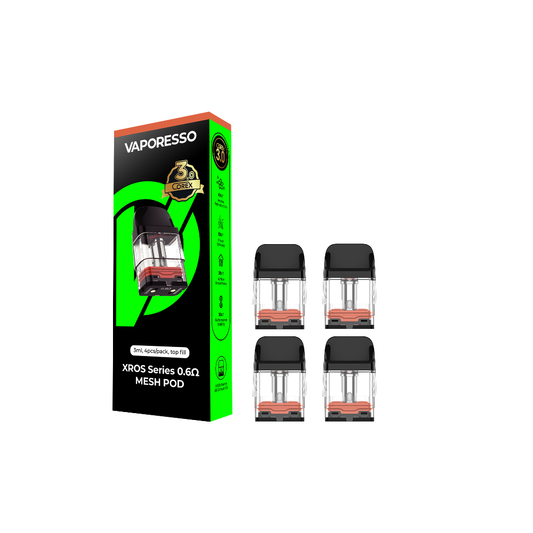 Vaporesso XROS COREX 3.0 – Pods- 4-Pack 3mL Top-Fill - 0.6ohm Mesh