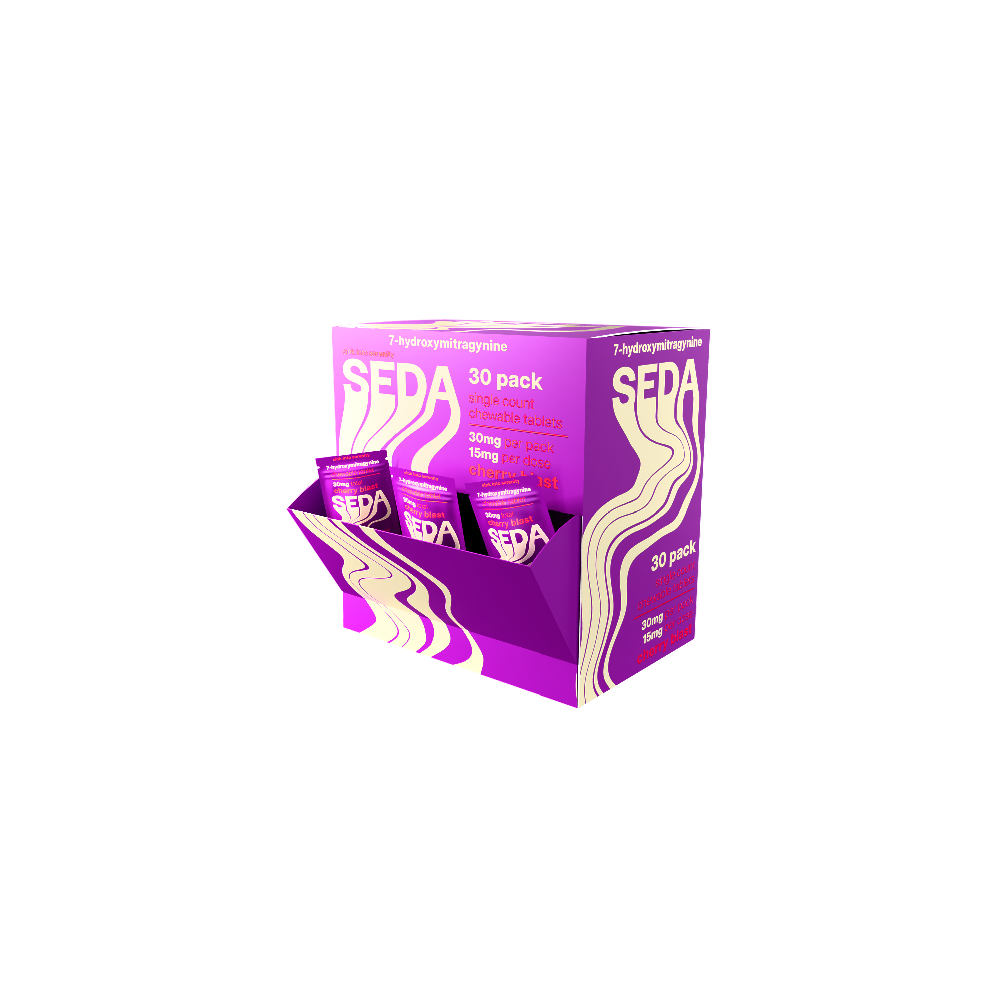 SEDA – DISPLY 30pc- Kratom- 30mg 1ct Tablet- SAS - Cherry Blast