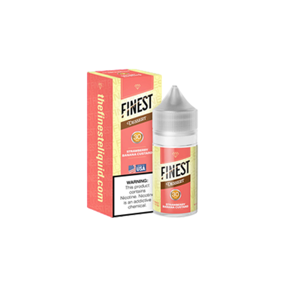 Finest Salt Series E-Liquid 30mL (Salt Nic) - Strawberry Banana Custard with packaging
