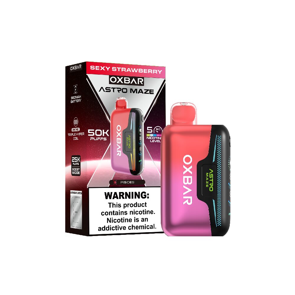 Oxbar Astro Maze (Dispo)(50000Puff)(14mL) - Sexy Strawberry with packaging
