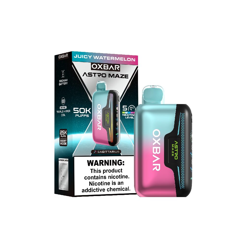 Oxbar Astro Maze (Dispo)(50000Puff)(14mL) - Juicy Watermelon with packaging