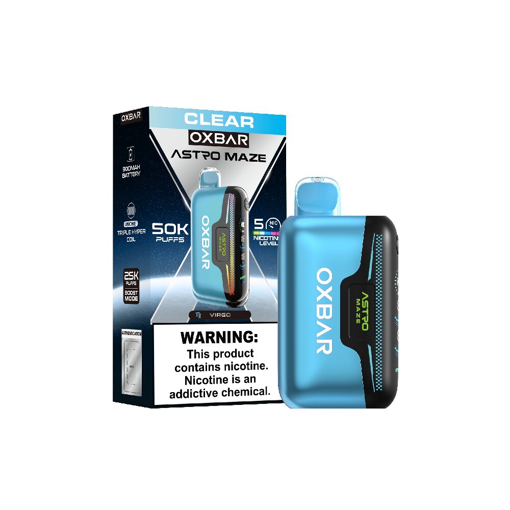 Oxbar Astro Maze (Dispo)(50000Puff)(14mL) - Clear with packaging
