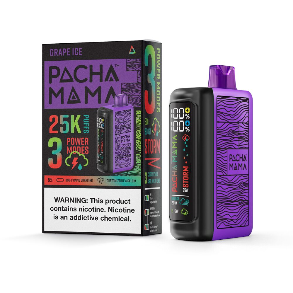 Pachamama 25k – Dispo- 25000Puff- 20mL | Grape Ice with Packaging