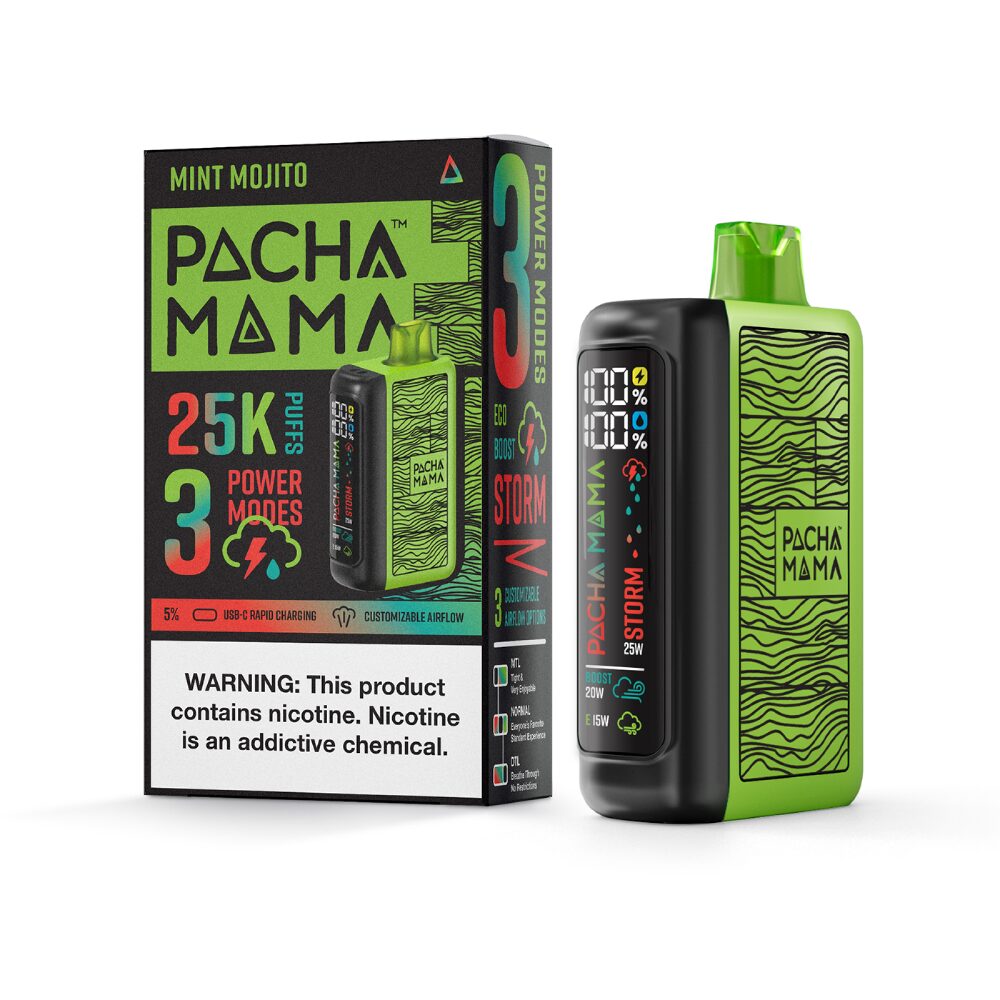 Pachamama 25k – Dispo- 25000Puff- 20mL | Mint Mojito with Packaging