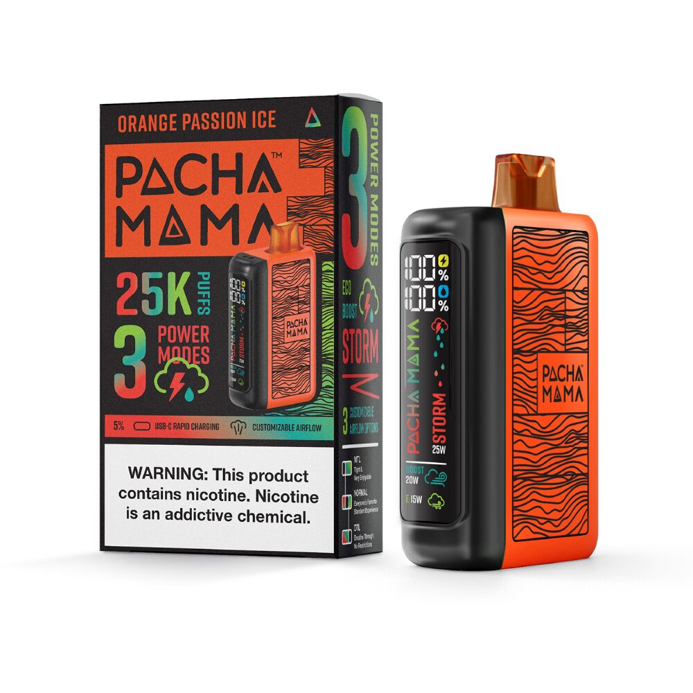 Pachamama 25k – Dispo- 25000Puff- 20mL | Orange Passion Ice with Packaging