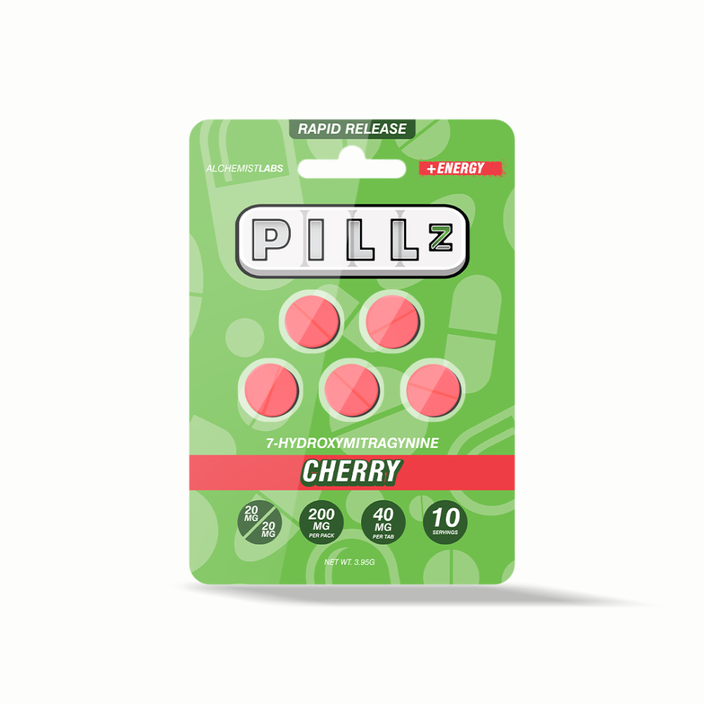 Pillz (Kratom)(Tablets)(200mg 5-Pack)- Cherry