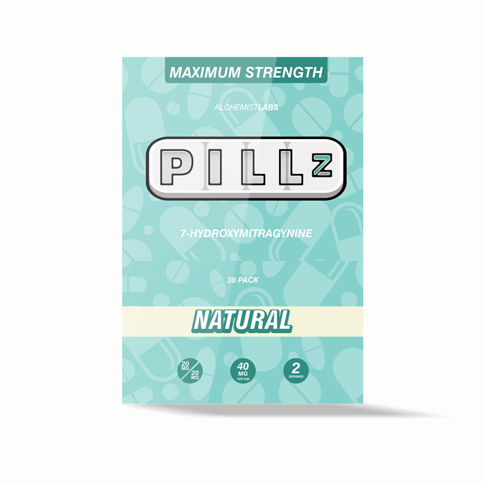 Pillz (DISPLY 30pc)(Kratom)(Tablets)(40mg 1ct Pouch)-Natural

