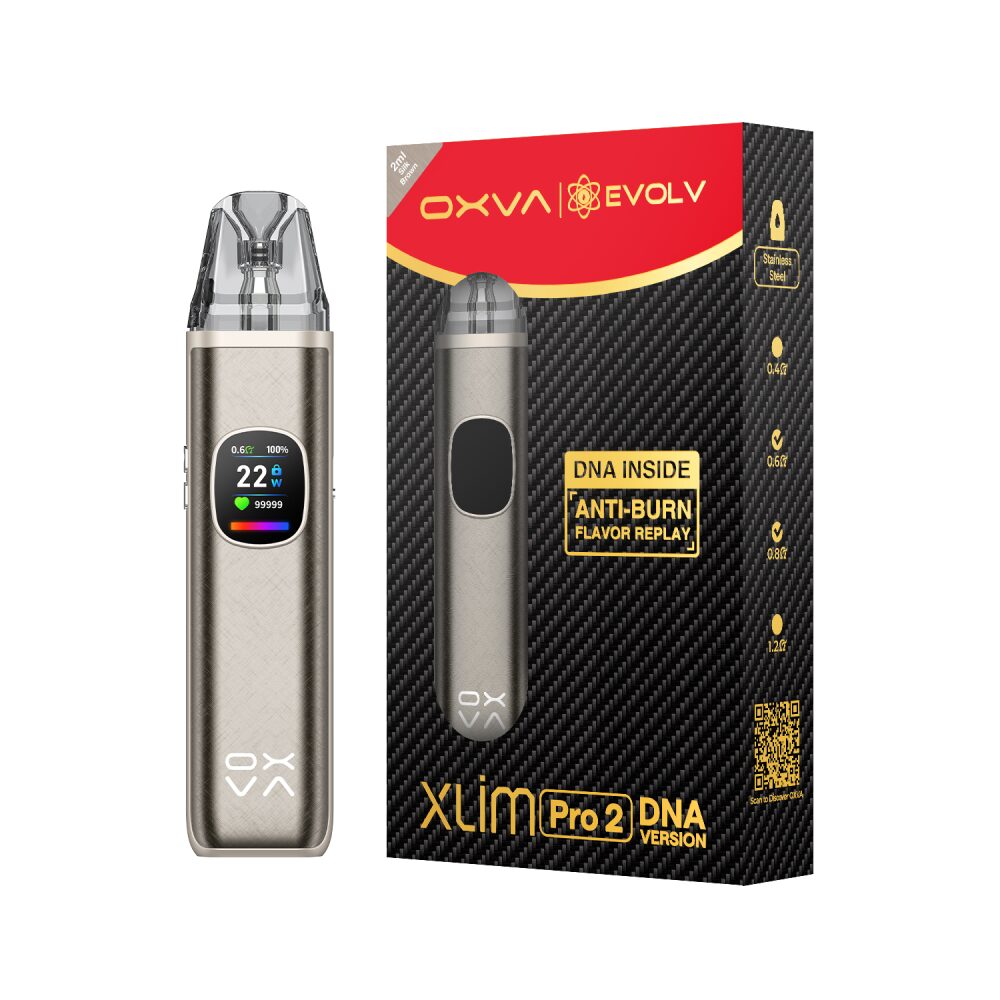 OXVA Xlim Pro 2 Kit – Pod System - DNA Version: Silk Brown