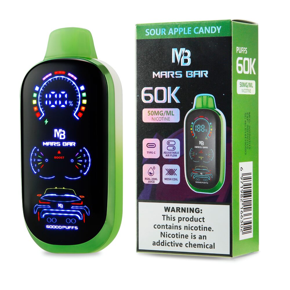 Mars Bar (Dispo)(60000Puff)(25ml) - Sour Apple Candy
