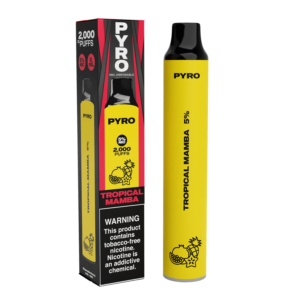 Pyro Disposable 2000 Puffs 6mL 50mg | MOQ 10 | Tropical Mamba with Packaging