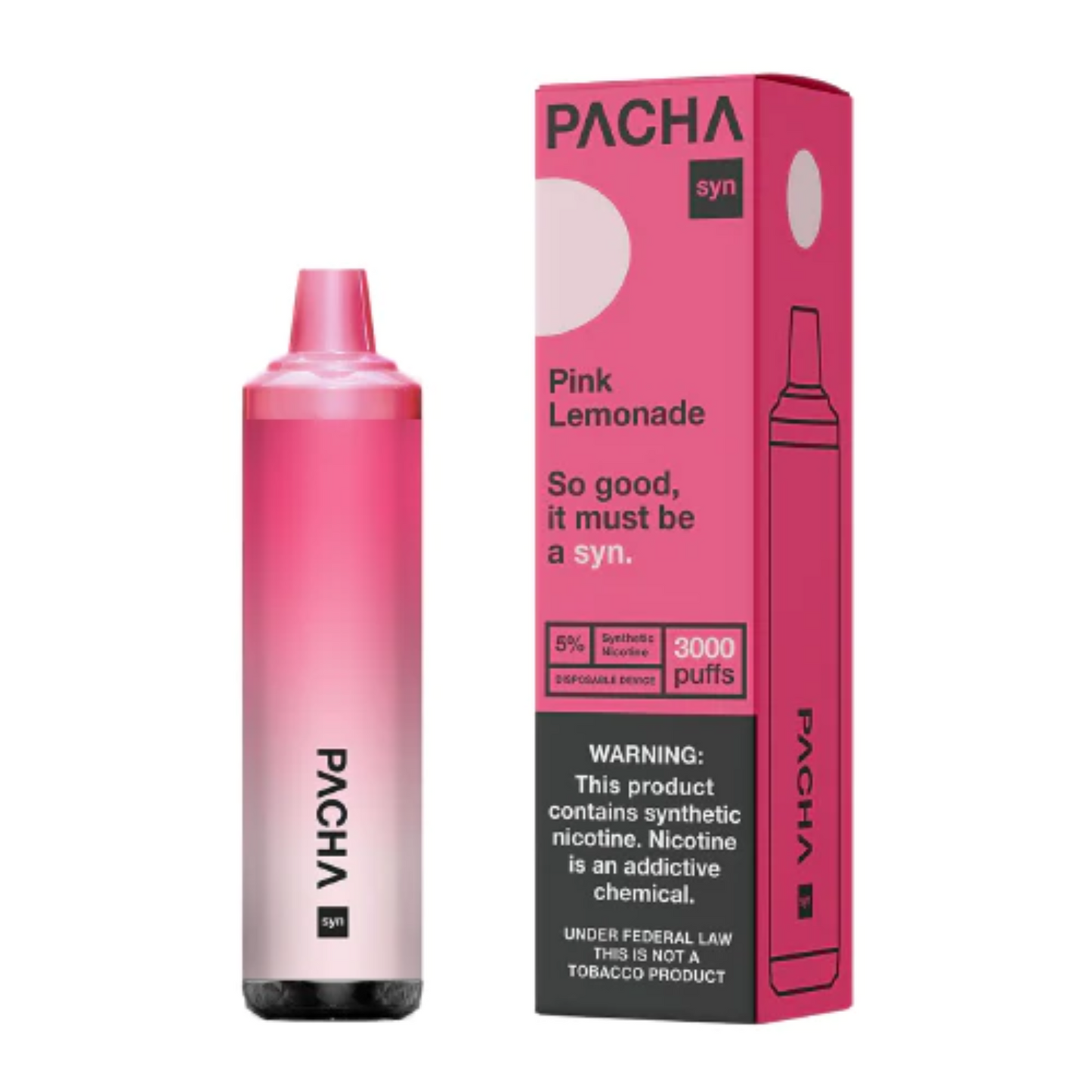 Pachamama TFN Disposable 3000 Puffs 8mL 50mg | MOQ 10 | Pink Lemonade with Packaging